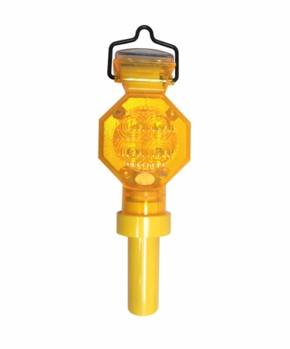 Solar powered warning light (red / yellow)