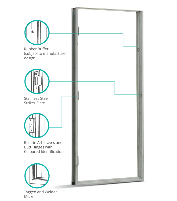 Metal (L) (R) Door Frame 