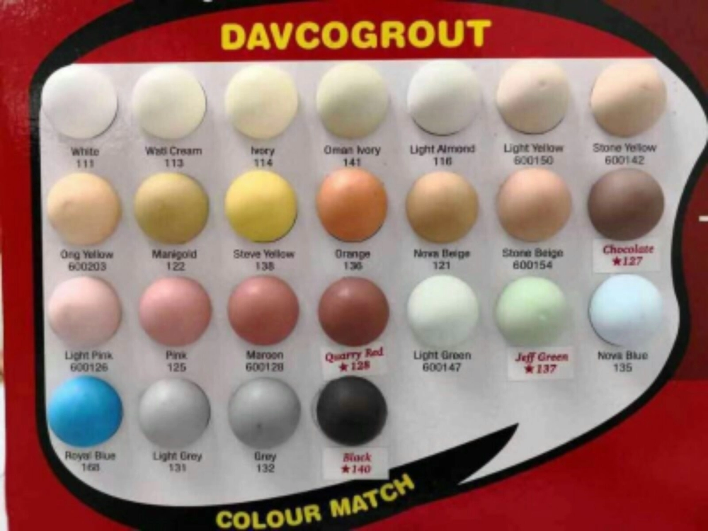 Davco Colour Grout cement