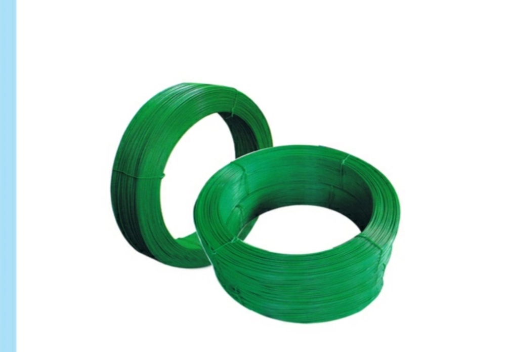 Green pvc coated wire