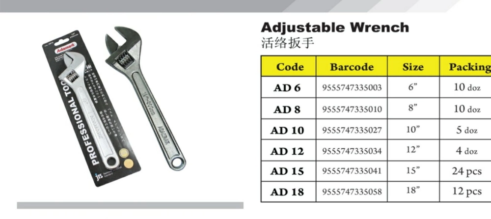 adjustable wrench