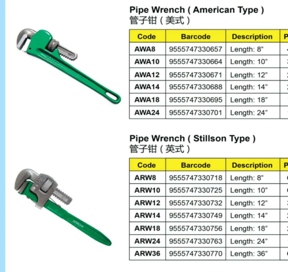 pipe wrench