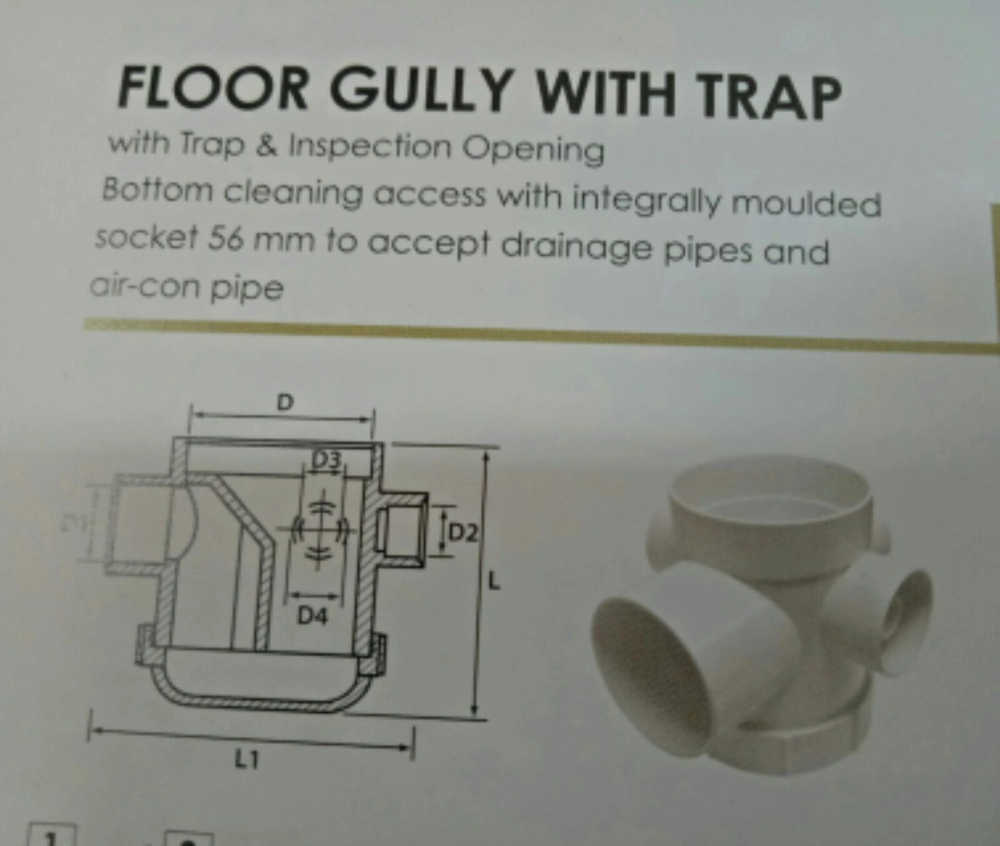Floor gully with  trap 