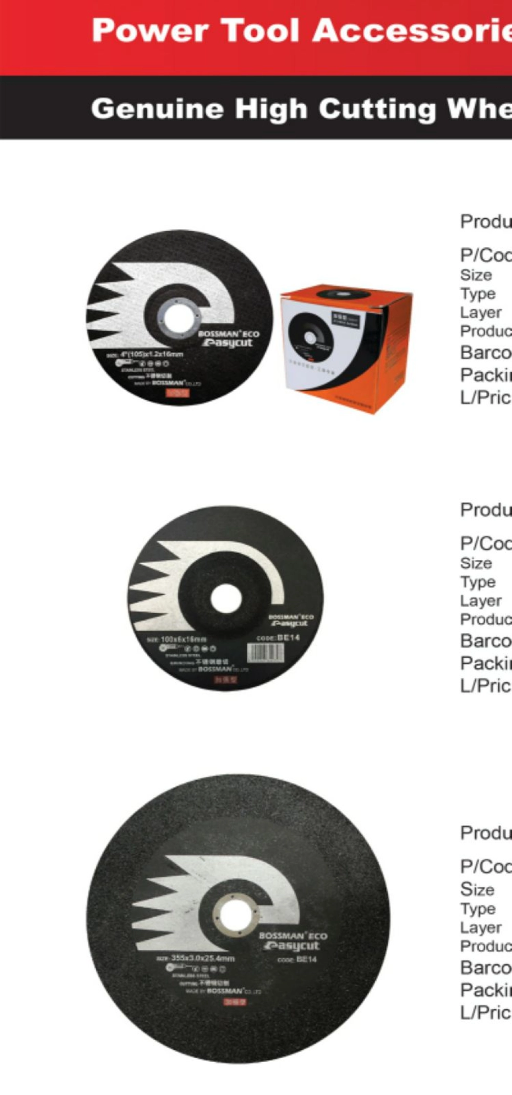Cutting Disc 4 INCH Johor Bahru (JB), Malaysia, Johor Jaya Supplier ...