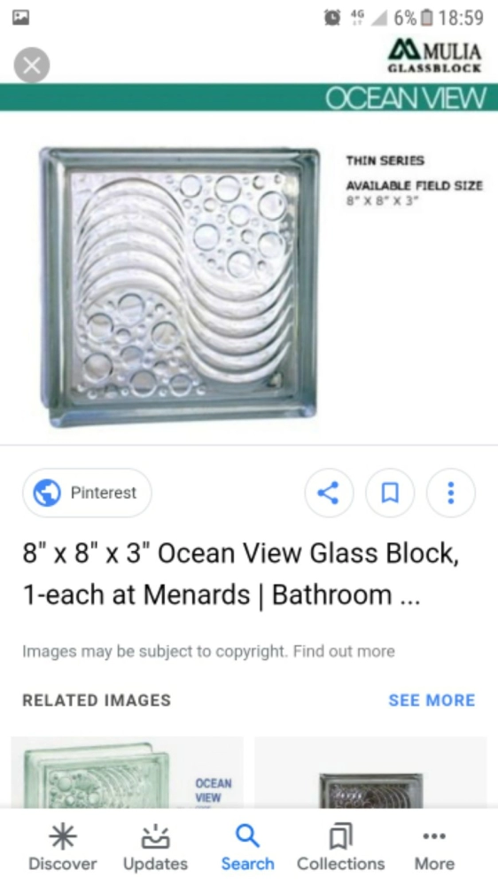 ocean view  Glass block