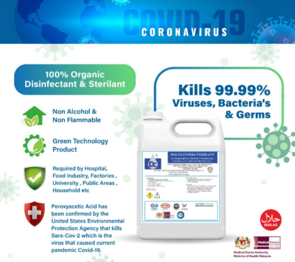 Organic Disinfectant sterlant