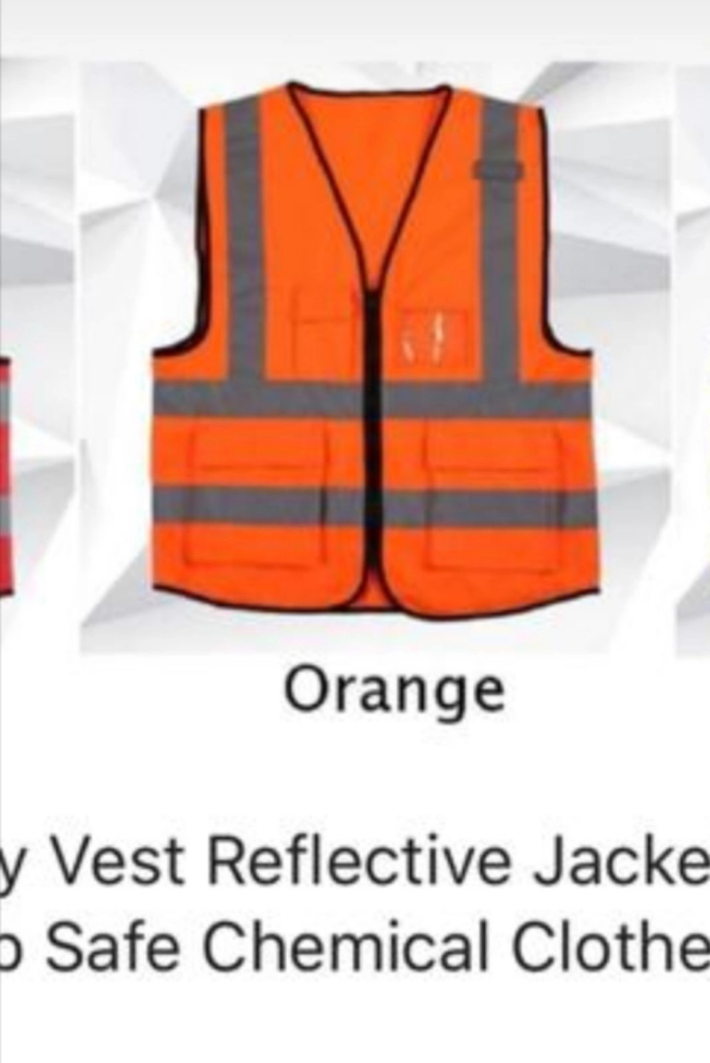 SAFETY VEST ORANGES COLOUR