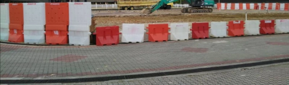 Red colour Road barrier 