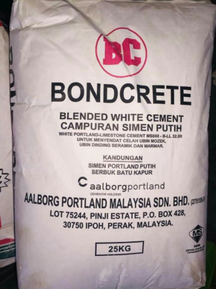 boncrete white colour cement 