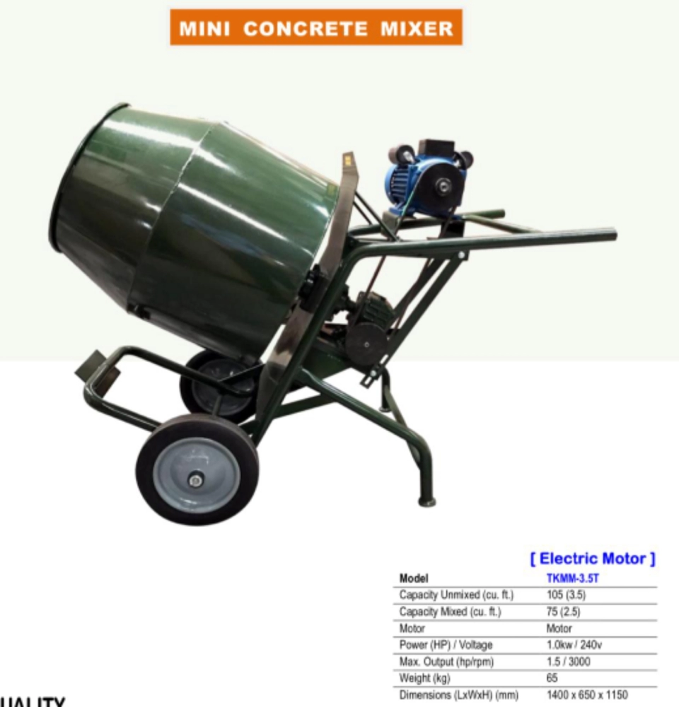 mini mixer 3T supplier in JB 