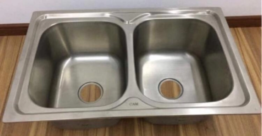 Table top double sink 