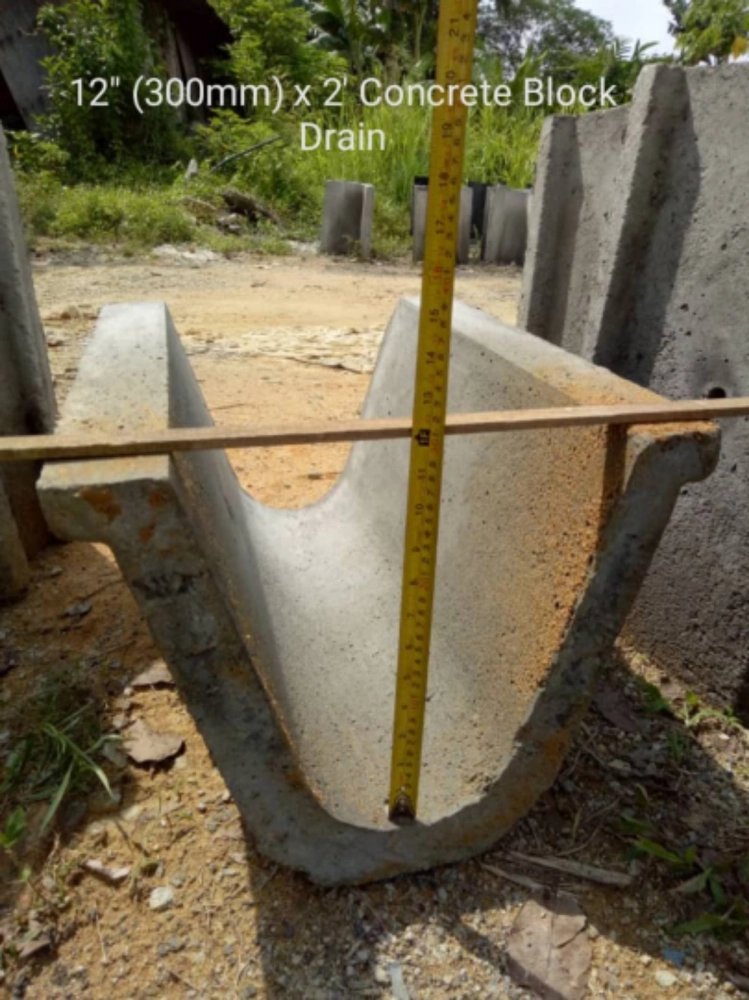 concrete v drain 