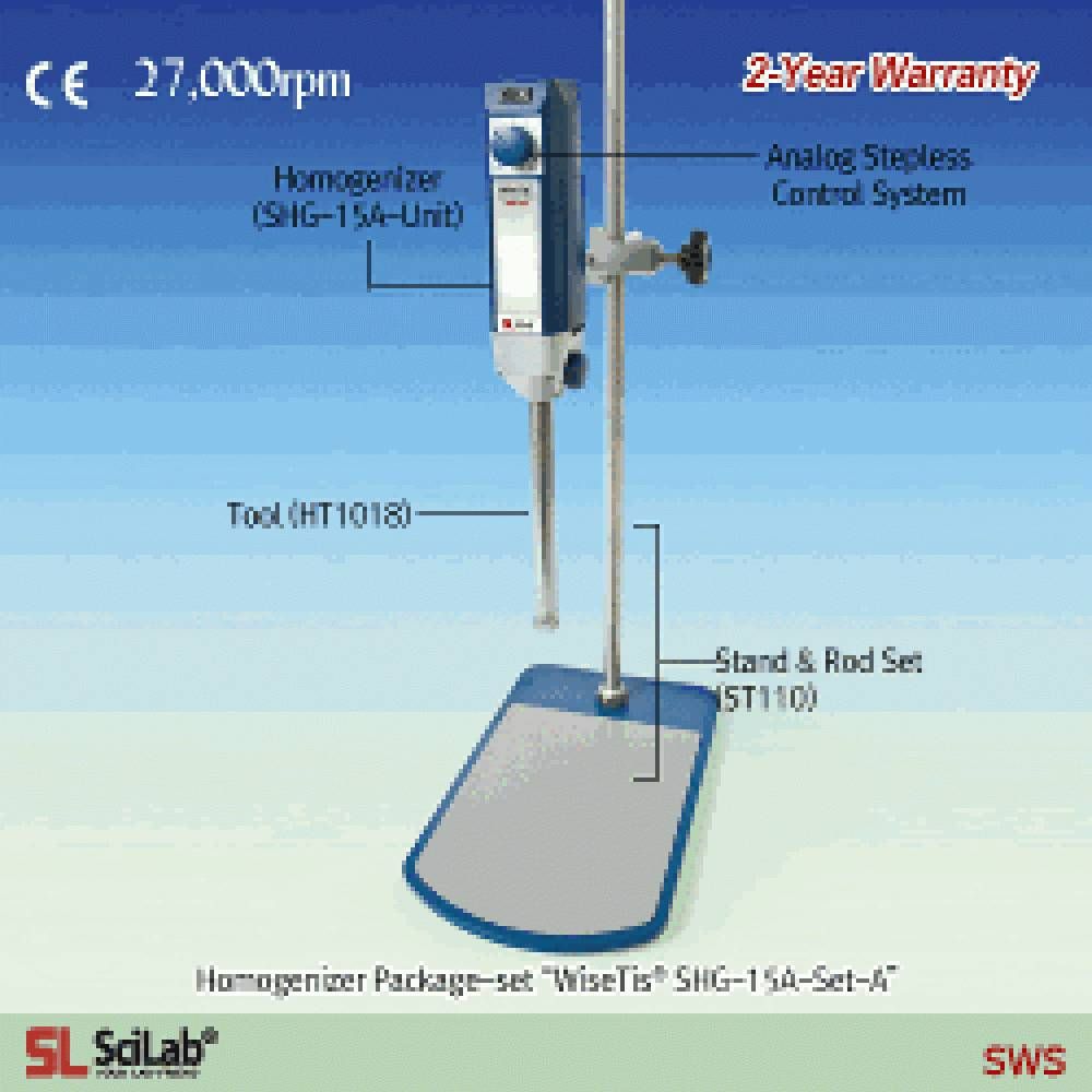 SciLab® Homogenizer with Direct Controller “WiseTis® SHG-15A”, up to 27,000 rpm, 1~2,500ml