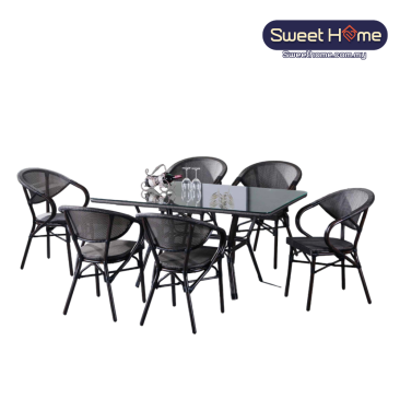 Outdoor Dining Table and Chair Set ( 1 + 6 ) | Outdoor Furniture