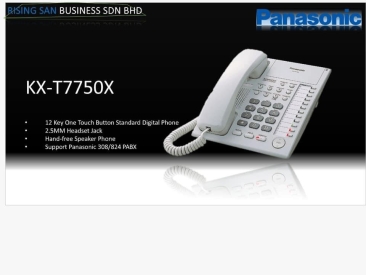 PANASONIC KX-T7750X KEYPHONE SYSTEM