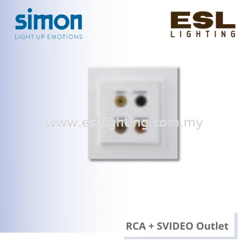 [DISCONTINUE] SIMON V5 SERIES RCA + SVIDEO Outlet - V59493