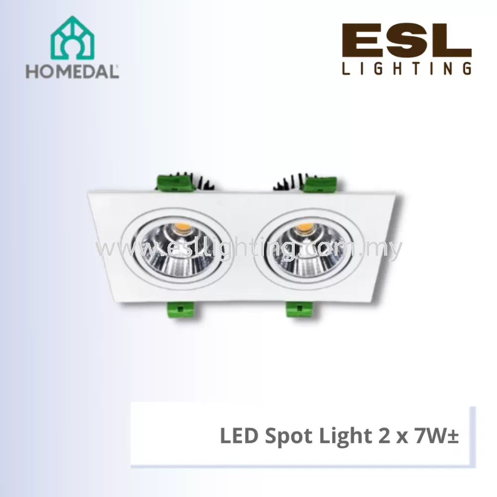 HOMEDAL LED Eyeball Spot Light 2 x 7W - HML-16-SQ-2X7W