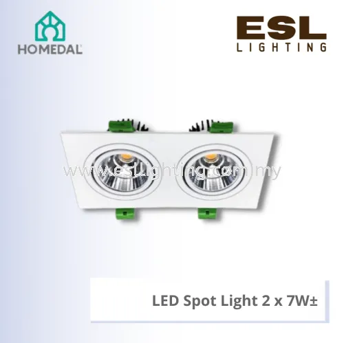 HOMEDAL LED Eyeball Spot Light 2 x 7W - HML-16-SQ-2X7W