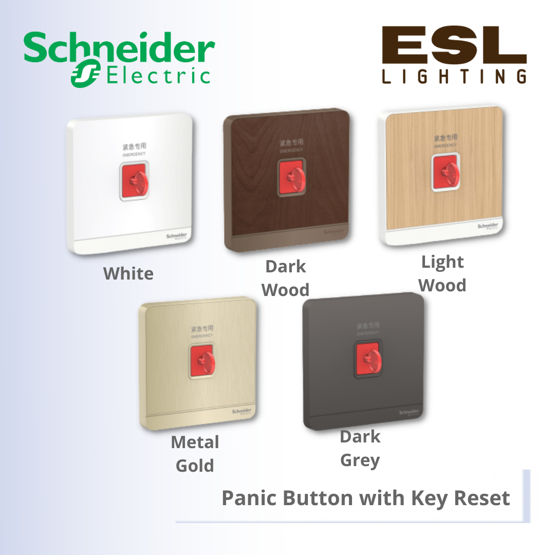 SCHNEIDER AvatarOn Panic Switches Panic Button with Key Reset - E8331KPB_WE_G11 E8331KPB_WD_G11 E8331KPB_LW_G11 E8331KPB_GH_G11 E8331KPB_DG_G11