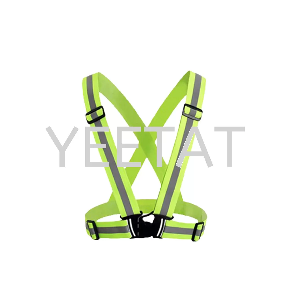 Adjustable Safety Vest Fluorescent Green And Orange / Cycling & Running Visibility / Reflective Safety Belt