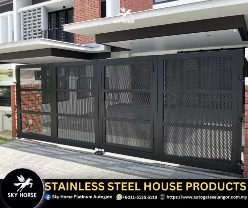 Trackless Aluminum Stainless Steel Auto Gate System Klang | Malaysia 马来西亚自动门