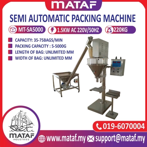 MATAF Semi Auto Auger Powder Filling Machine 50-5000g MT-SA5000