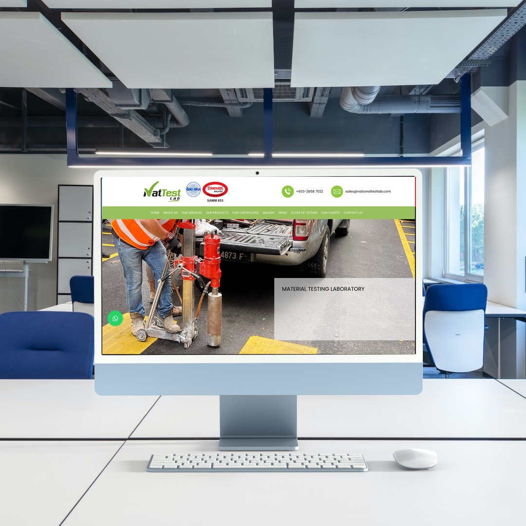 NATTEST LAB SDN BHD Website Design & SEO Case Study | Construction Materials Testing Solution in Kuala Lumpur