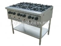 B63 6 OPEN BURNER C/W STAND