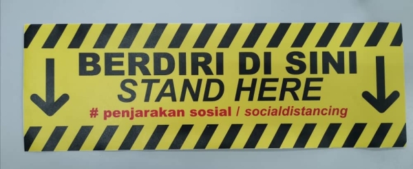 Sticker Berdiri Di Sini  Social Distancing Hygiene Products Johor Bahru (JB), Kedah, Malaysia Supplier, Wholesaler, Distributor, Dealer | AS CLEANING EQUIPMENT (M) SDN BHD