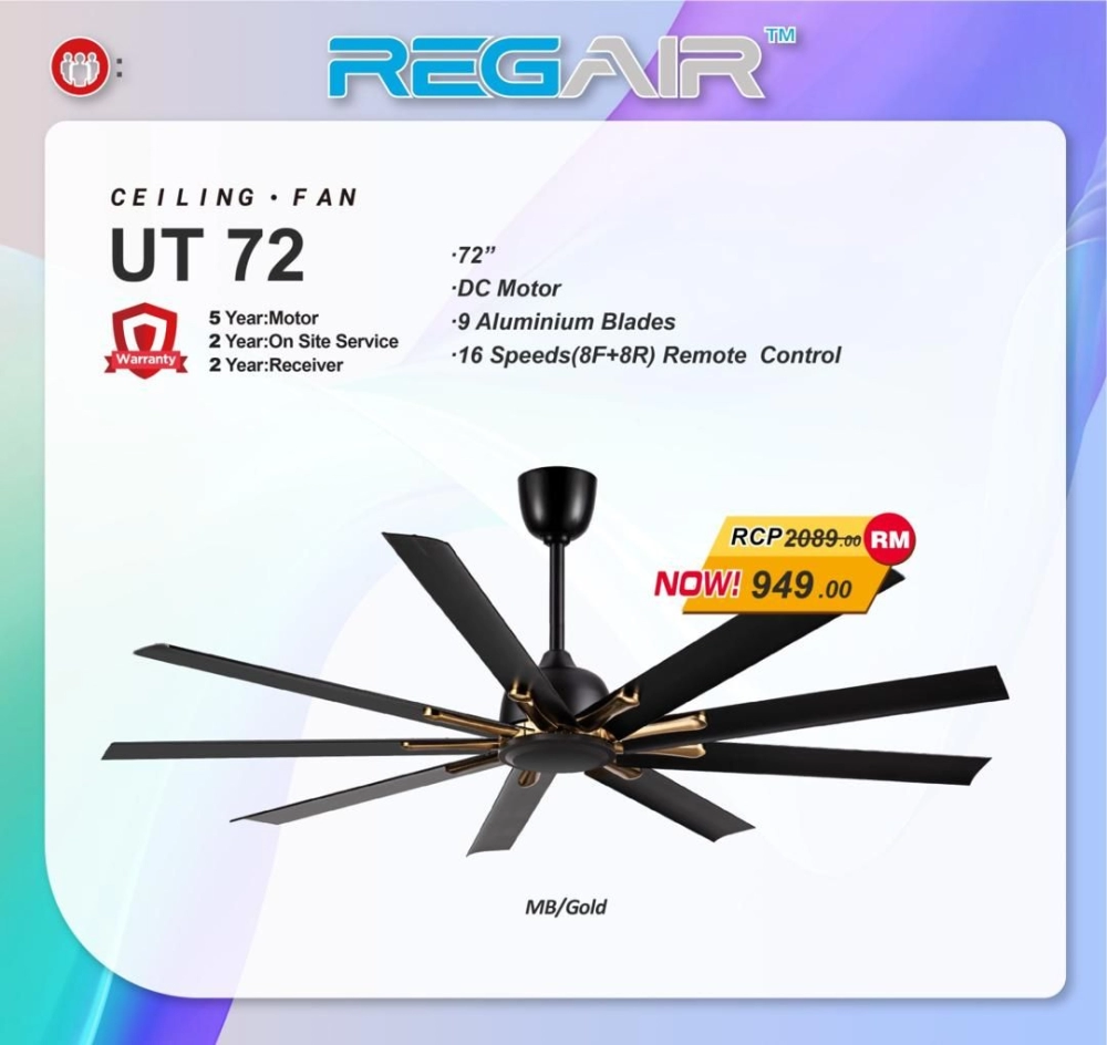 Regair Ceiling Fan UT72