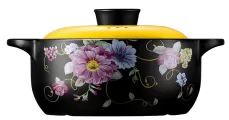 COLOR KING 3233-2000ml SHANGCHU Ceramic Stock Pot Yellow