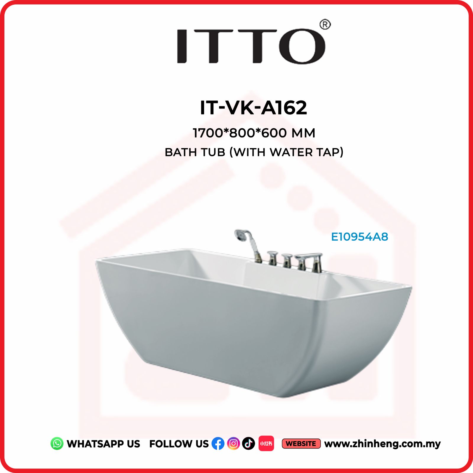 ITTO BATH TUB (WITH WATER TAP) IT-VK-A162