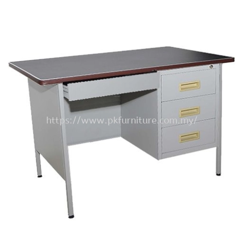 Steel Table Desk - PK-MPD-3-LT-G1 - 4 FOOT SINGLE PEDESTAL DESK