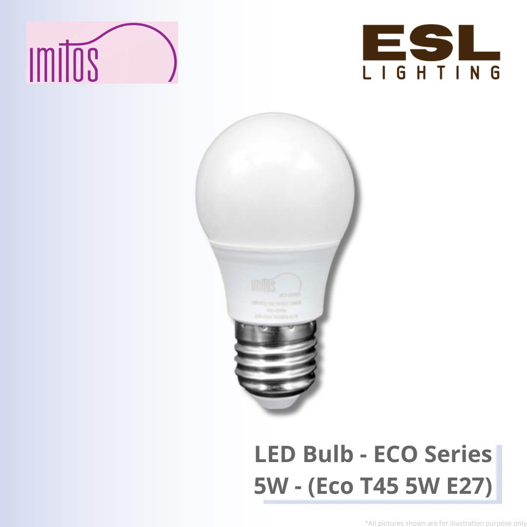 IMITOS LED Bulb (ECO Series) 5W - Eco T45 5W E27 [SIRIM]