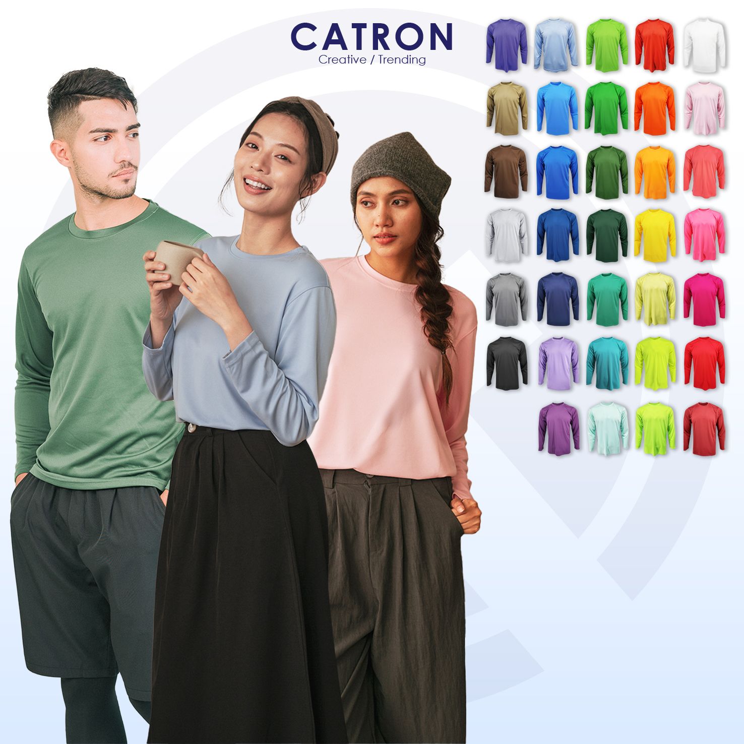 QDL 54 Basic Quick Dry Long Sleeve Round Neck T-shirt (150gsm)