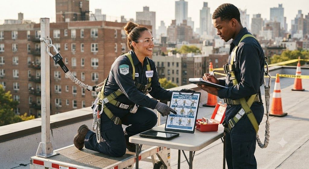 fall protection safety guide for HVAC technicians