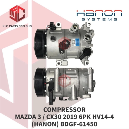 COMPRESSOR MAZDA 3 / CX30 2019 6PK HV14-4 4LEG (HANON) BDGF-61450  