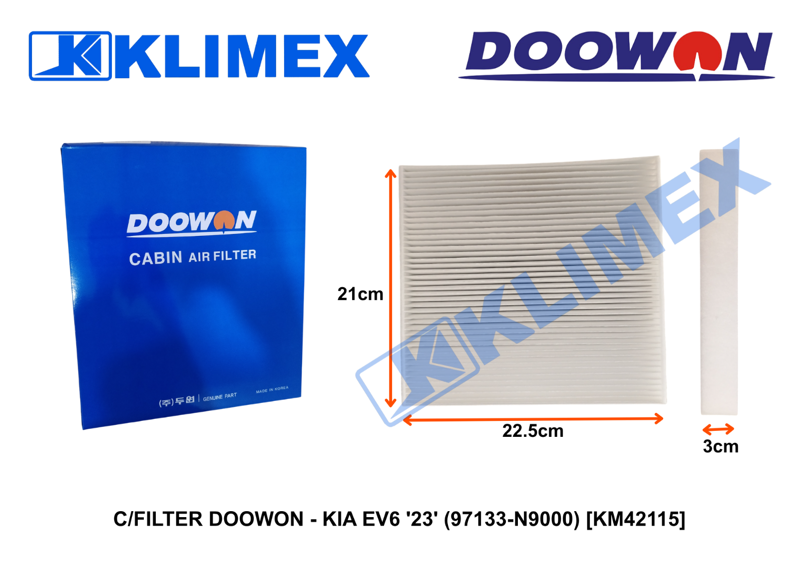 C_FILTER DOOWON - KIA EV6 '23' (97133-N9000) [KM42115]