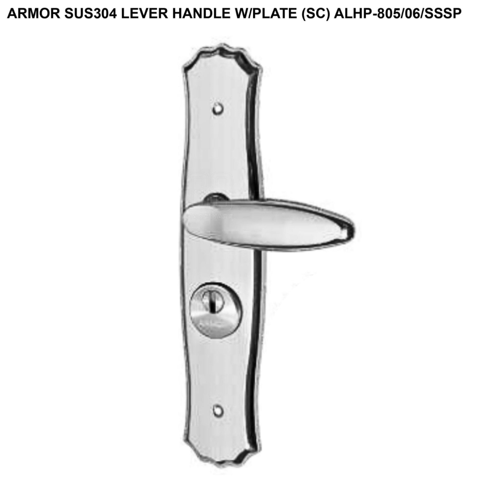 ARMOR SUS304 LEVER HANDLE W/PLATE (SC) ALHP-805/06/SSSP