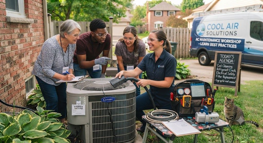 Air conditioning maintenance workshop