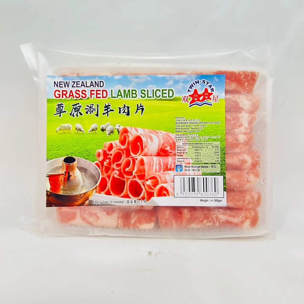 Twin-Star New Zealand Grass fed lamb sliced紐西蘭草飼羊肉涮片300g