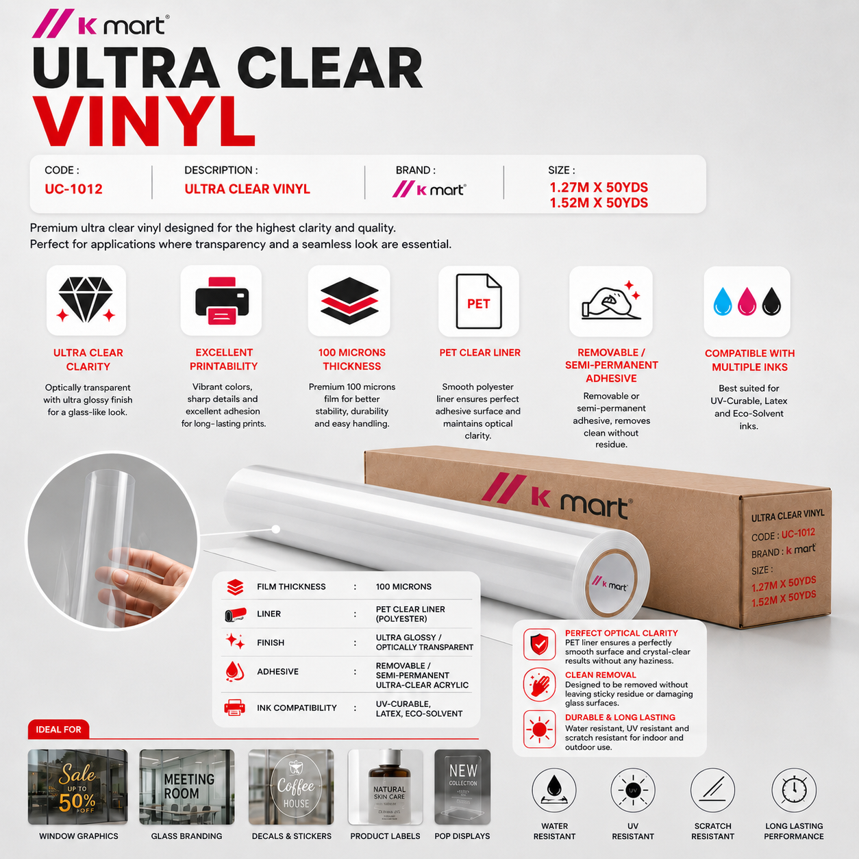 [ UC-1012 ] Ultra Clear Vinyl