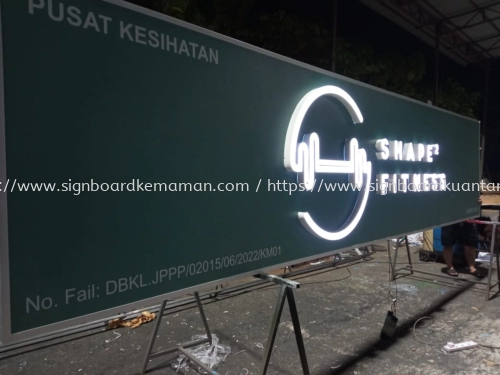 SHAPE FITNESS 3D BOX UP  LED FRONTLIT SIGNAGE SIGNBOARD 