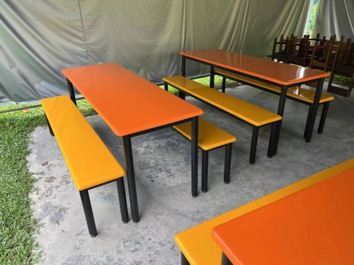 Canteen Table Fibreglass Top Water Resistant | Cafeteria Table and Bench | Food Court Table and Bench | Meja Kantin Kilang  | Cafe Furniture |  KL | Kedah | Johor |  Perak | Melaka