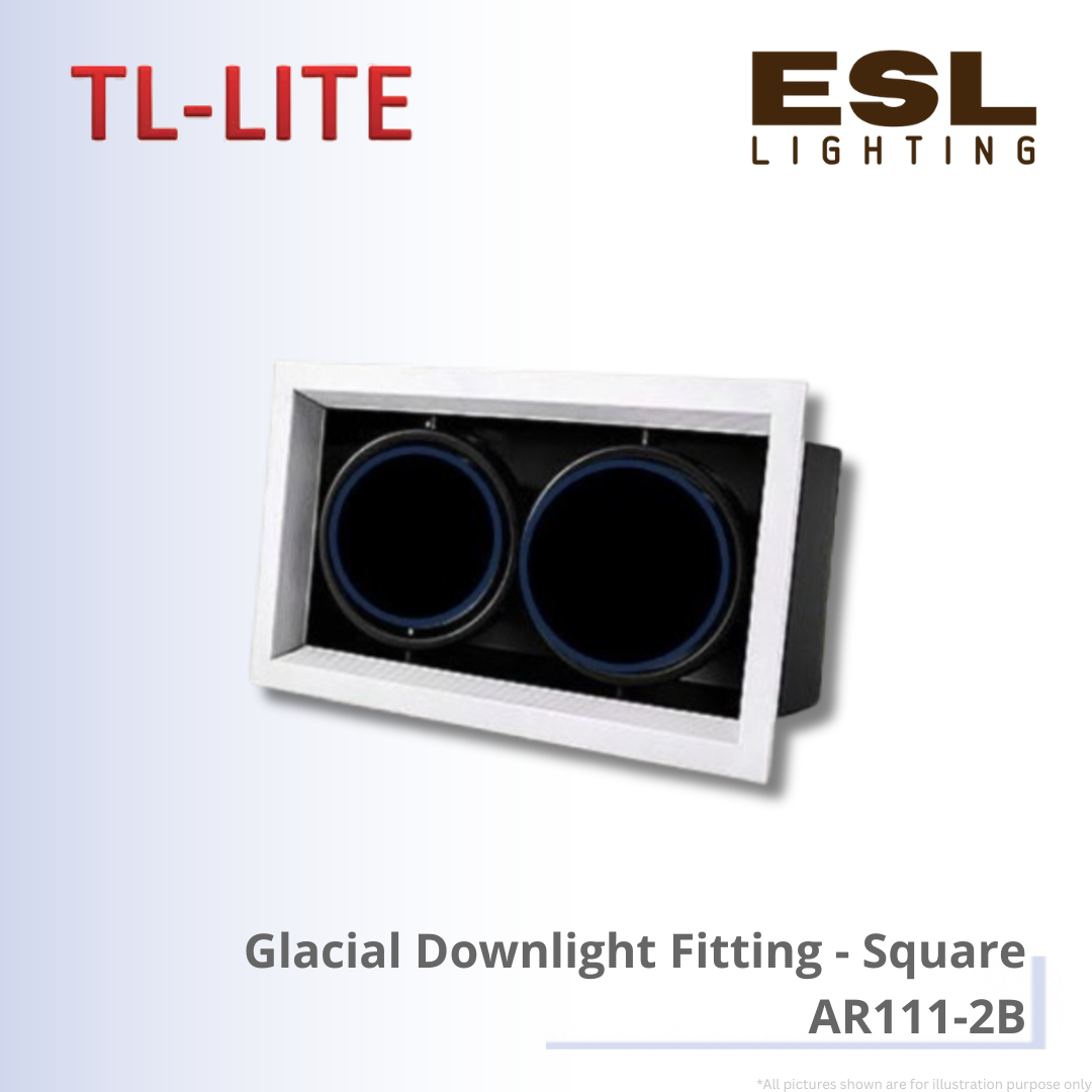 TL-LITE Glacial Downlight Fitting (Square) - AR111-2B