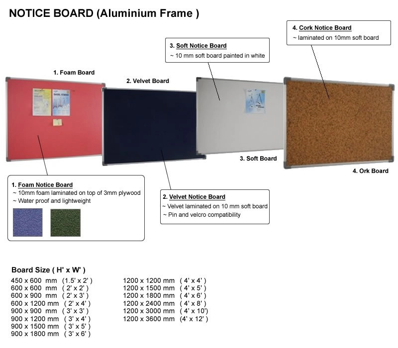 Notice Board(Aluminium Frame)