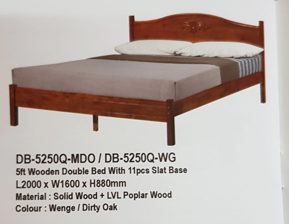 DB5250-Q wooden queen bed 