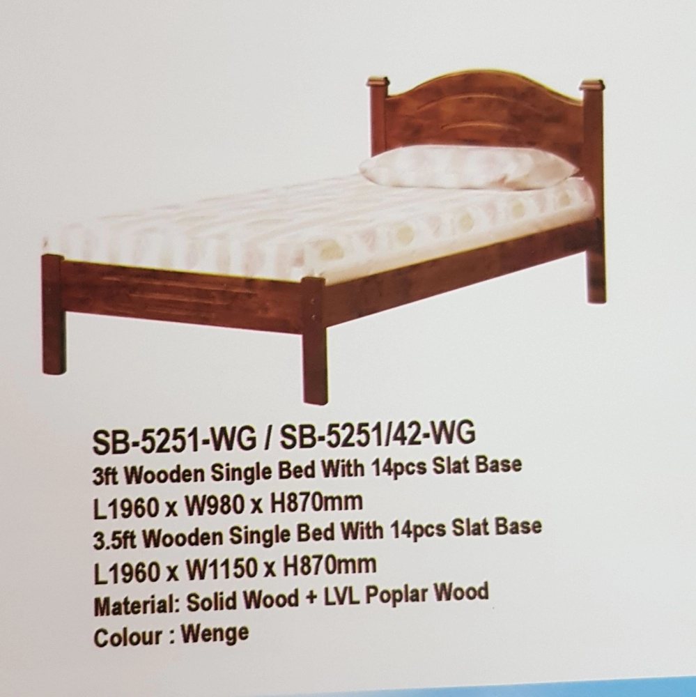 SB5251 wooden single bed 