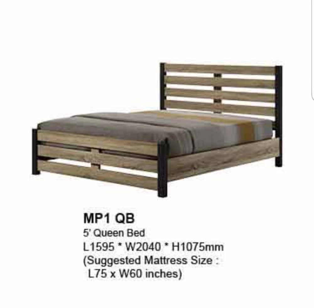 MP1-QB wooden queen bed 