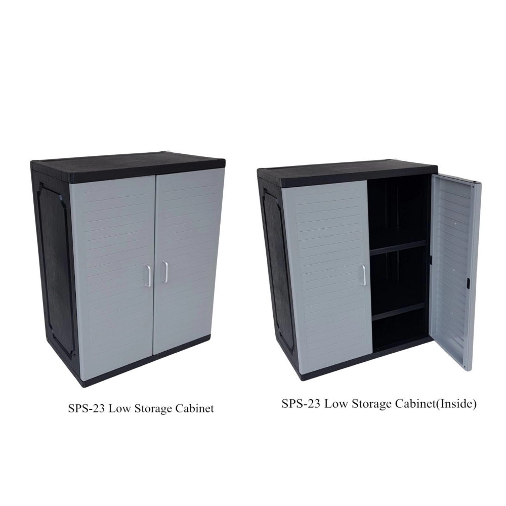 Durable Grey SPS-23 Plastic Low Storage Cabinet 